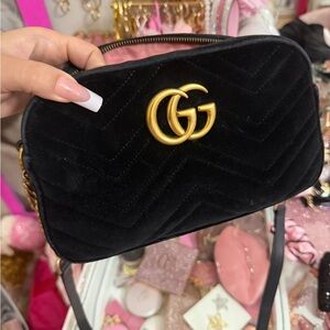 Authentic Gucci GG Marmont velvet crossbody bag